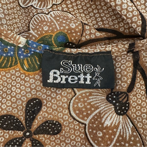 Vintage 70s Sue Brett Floral Midi Dress with Matching Kimono - Picture 8 of 14